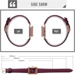 Women Quartz Watch Lady Stylish Dress Watch with Leather Strap - Image 3