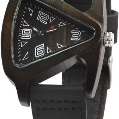 Watch with Leather Strap Quartz  Red Wooden Watches